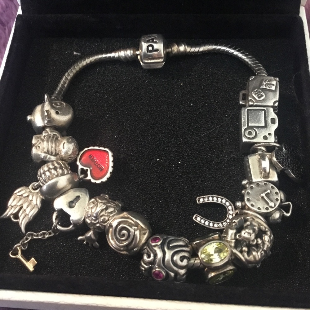 Vintage Pandora Bracelet & ALE Vintage Sterling Silver Assorted Charms Bracelet